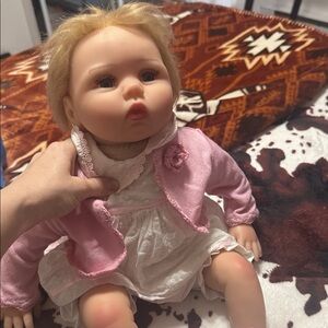 Adorable Pink and White Baby Doll